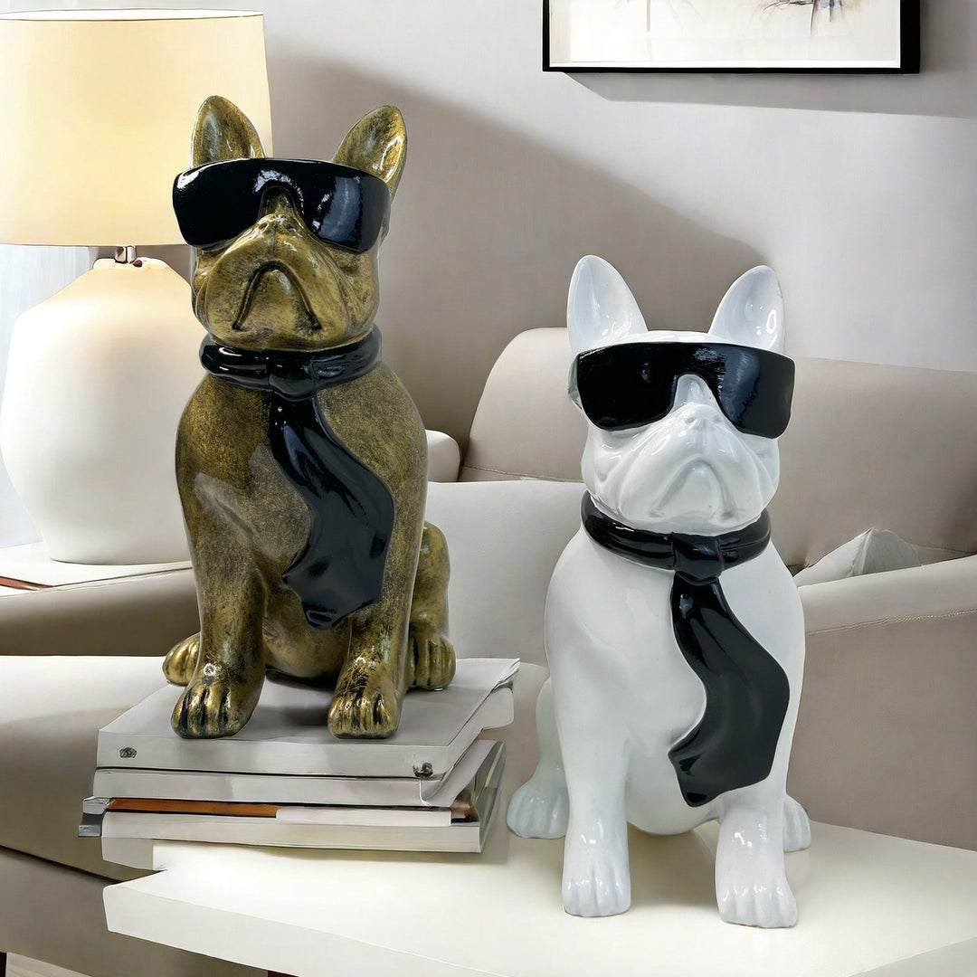 Colorful Bulldog Decoration Figure made of Resin Kalsten