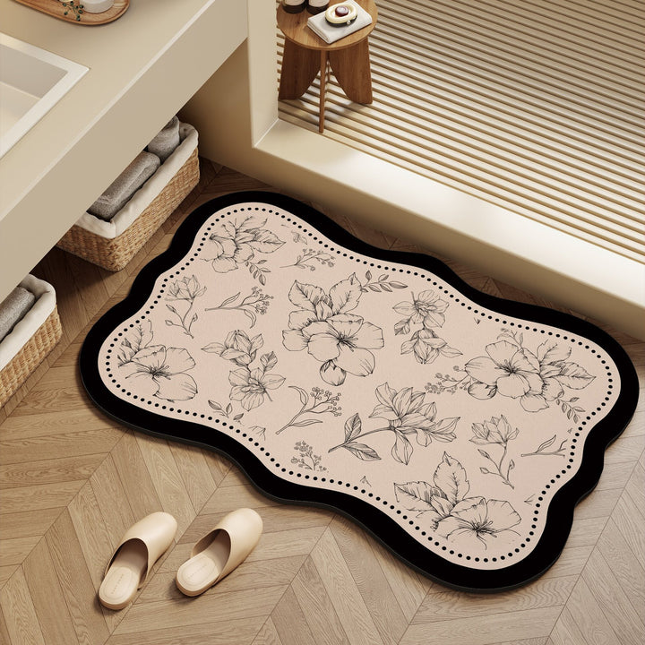 Playful dog-themed bath mat
