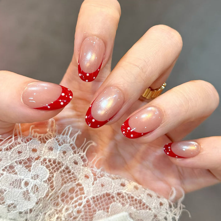 Decorative French Tip Press-On Nail Art Kalsten
