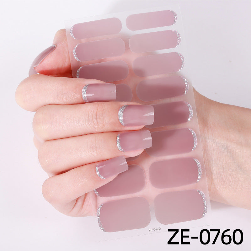 Elegant Glitter Accent Nail Wraps