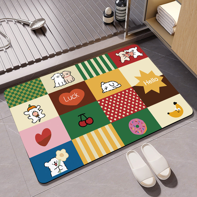 Cute Cartoon-Themed Welcome Mat