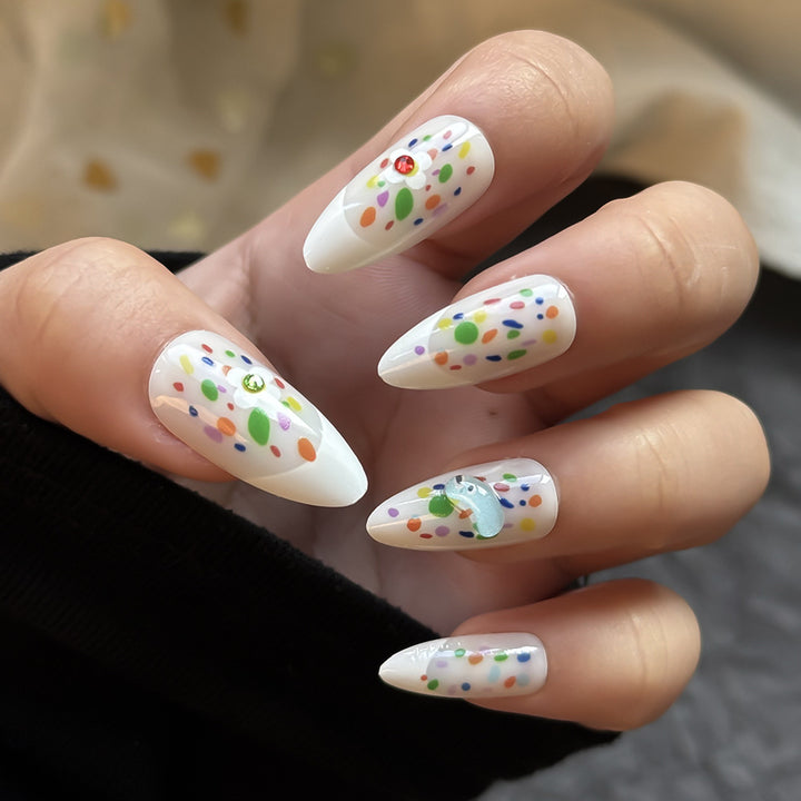 Colorful Artistic Press-On Nail Set Kalsten
