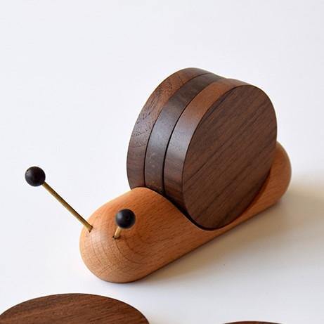 Set of snail coasters - Unique charm - Decorate coffee breaks - Elegant and functional | Kalsten