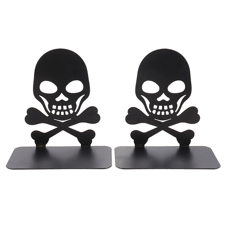 Artistic Skull-Themed Bookends