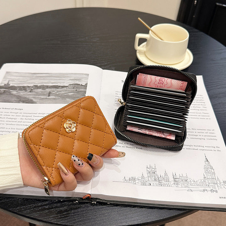 Quilted Zippered Card Holder