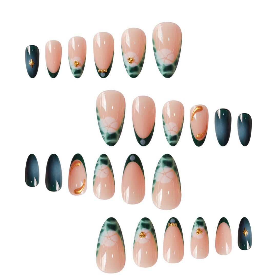 Artistic Floral and Geometric Press-On Nail Extensions Kalsten
