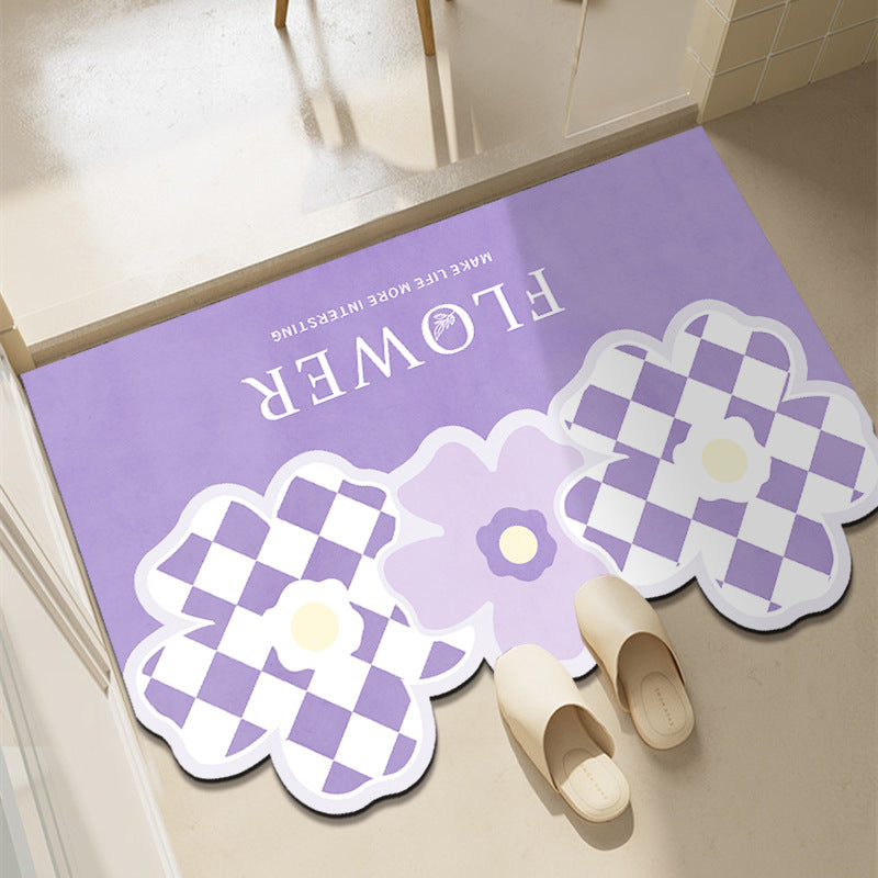 Fun Floral Themed Indoor Mat