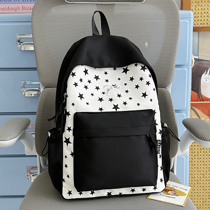 Cartoon-Themed Star-Patterned Backpack Kalsten