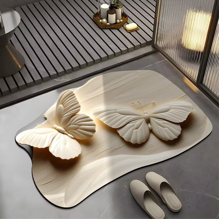 Decorative Butterfly Bath Mat Kalsten