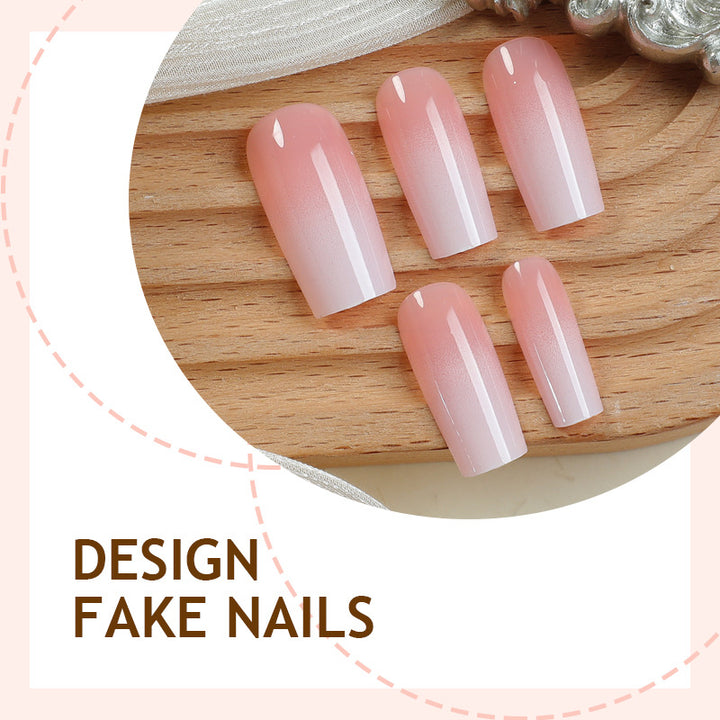 Nail set with elegant ombre design and high-quality adhesive foils Kalsten