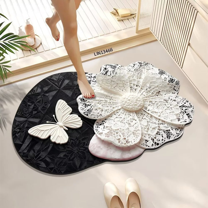 Decorative Floral Bath Mat