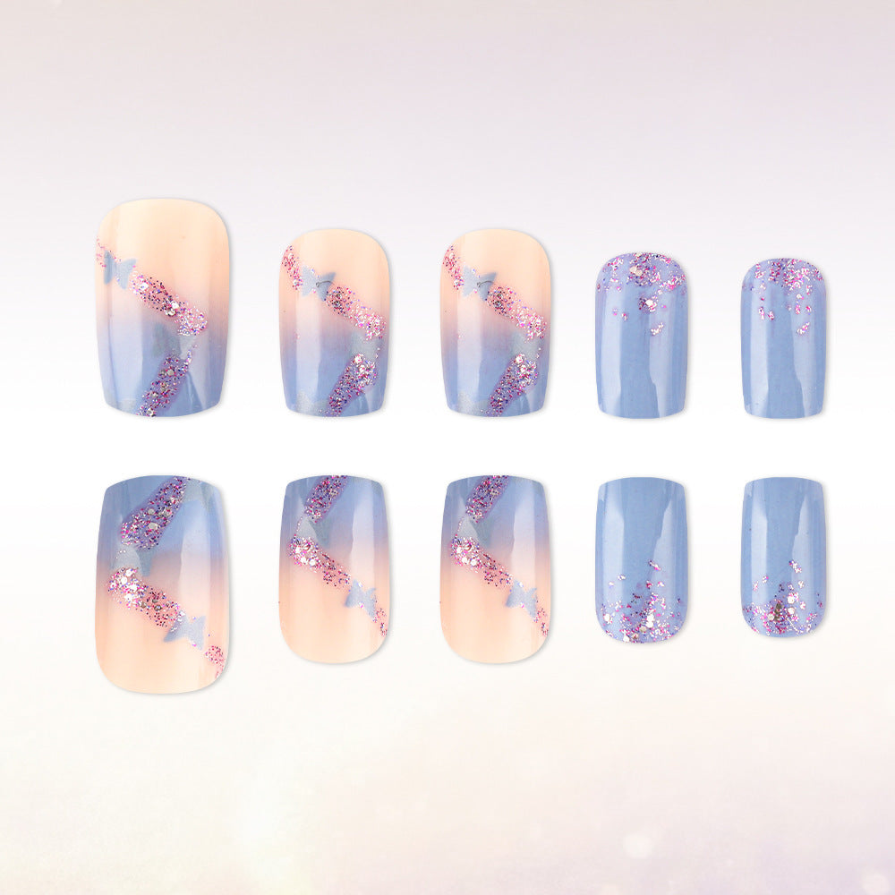Artistic Glitter Ombre Press-On Nails Kalsten