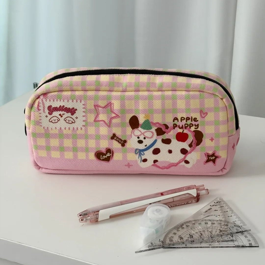Cute Animal-Themed Zippered Pencil Case