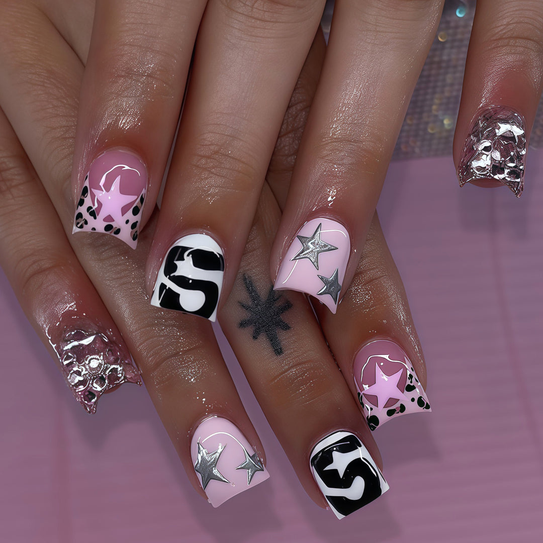 Artistic Press-On Nail Art Design Kalsten