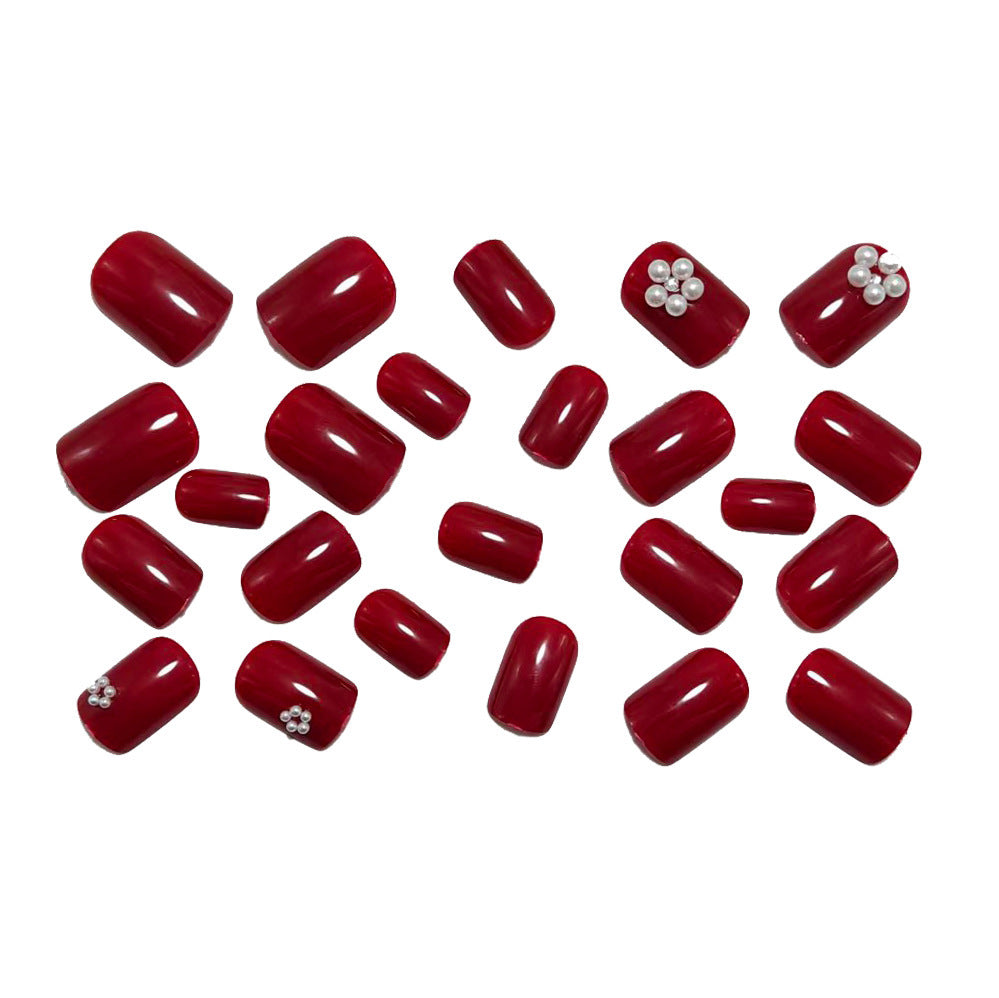 Elegant artificial nails with shimmering rhinestone embellishments Kalsten