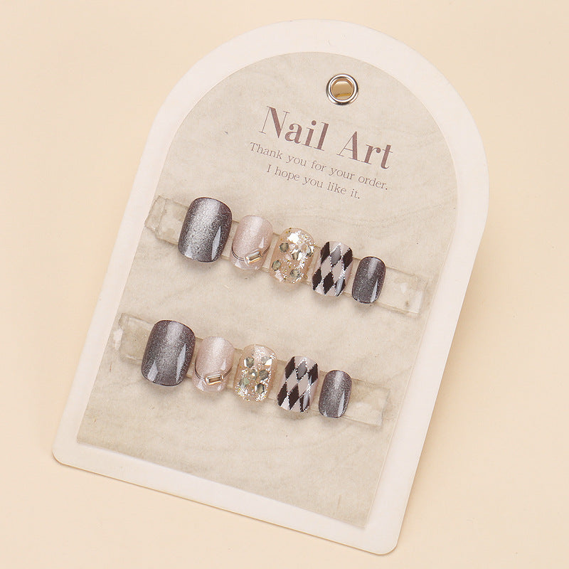 Glossy Decorative Press-On Nails Set Kalsten