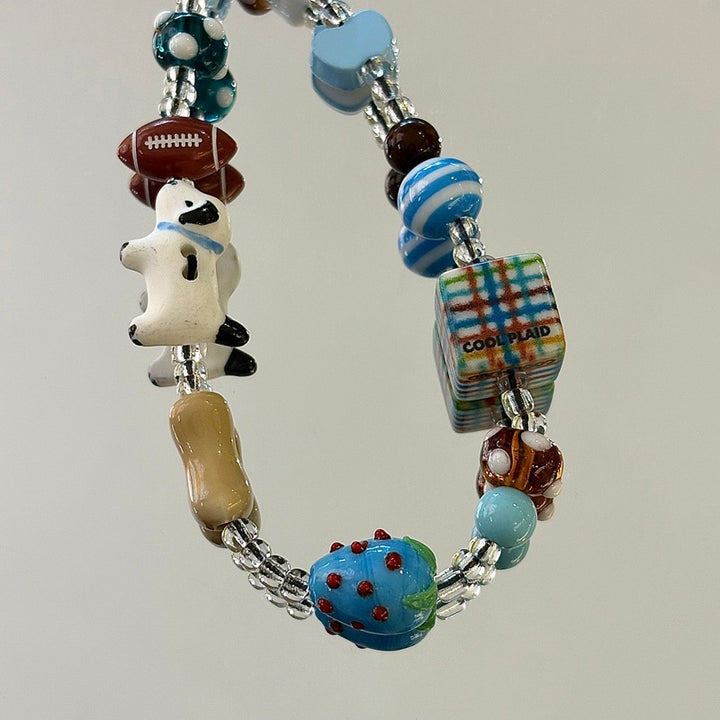 Handcrafted Beaded Charm Lanyard Kalsten
