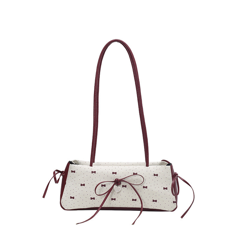 Bow-Accent Handheld Tote Bag