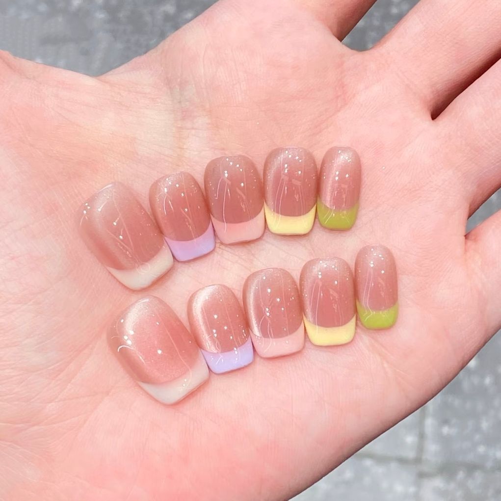 Elegant French Tip Press-On Nail Set Kalsten