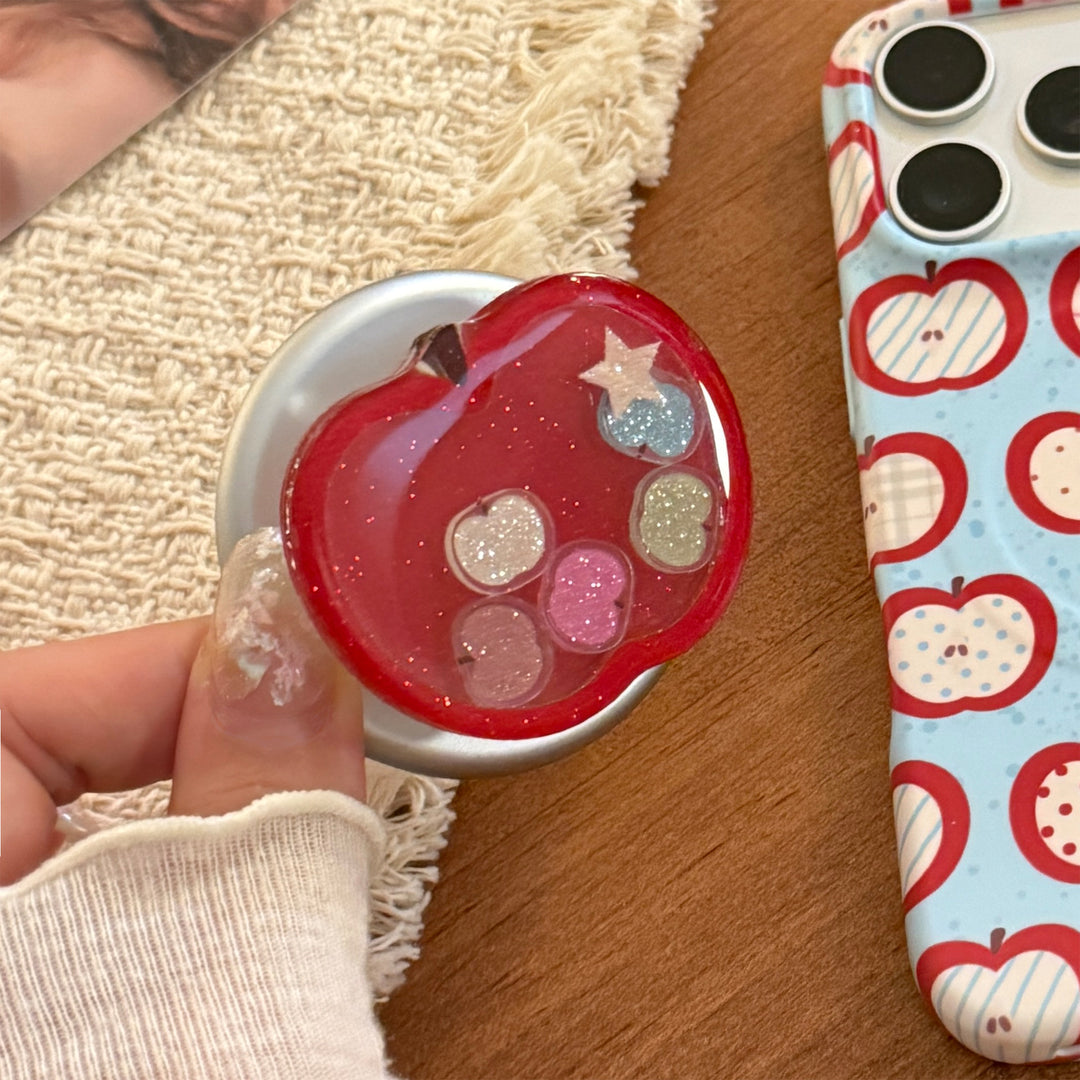 Funnier apple motif smartphone finger holder Kalsten