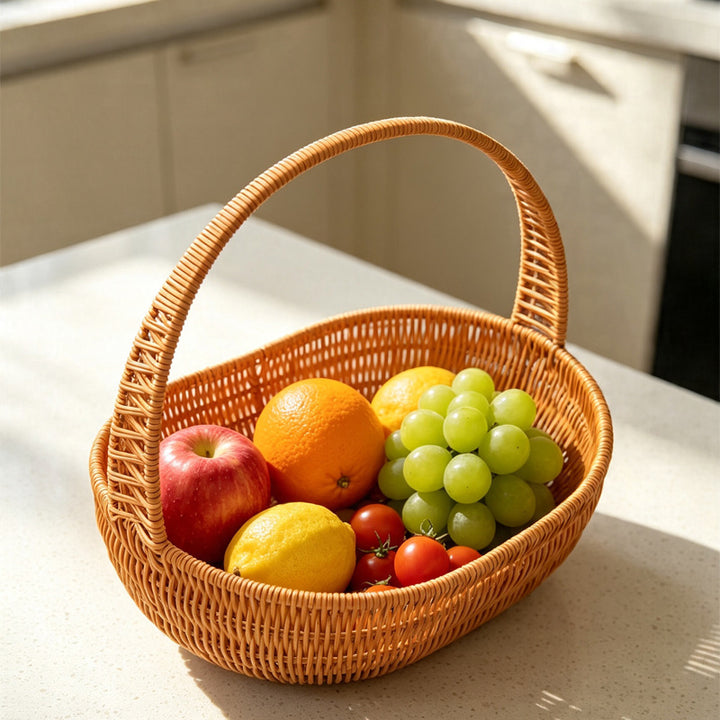 Handcrafted Natural Wicker Storage Basket Kalsten