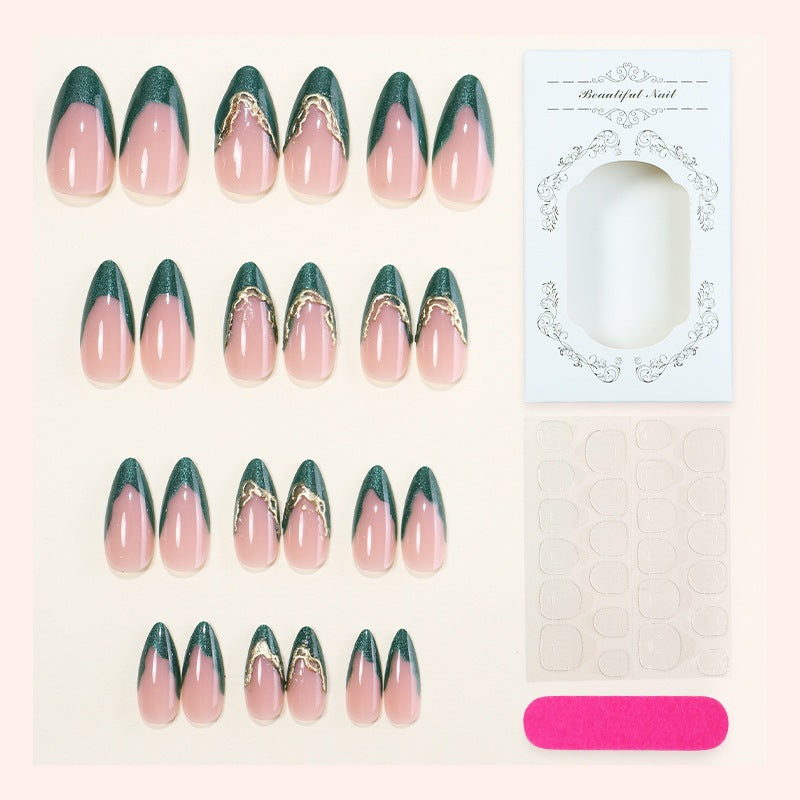 Creative Nail Art Set with Glitter and Lace Accents Kalsten