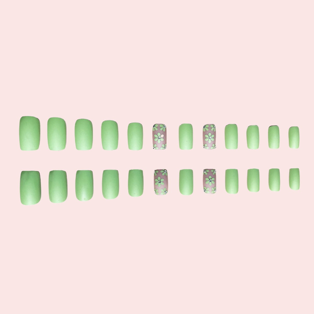 Floral Design Press-On Nails Kalsten