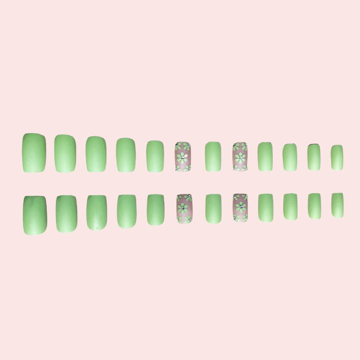 Floral Design Press-On Nails Kalsten