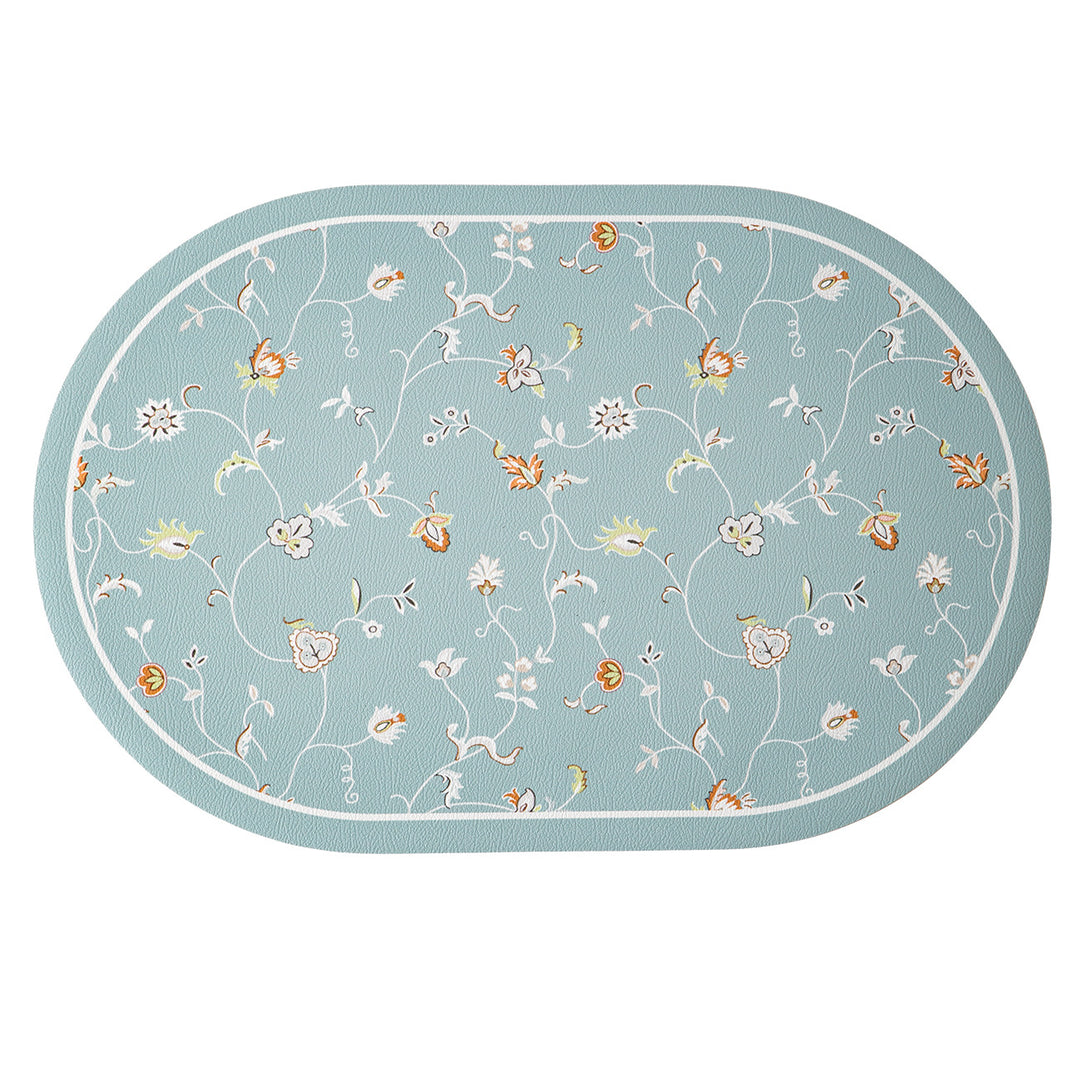 Beef woven area rug with floral ornamentation and animal motif