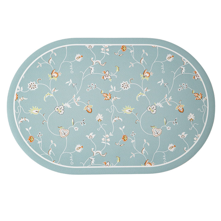 Beef woven area rug with floral ornamentation and animal motif