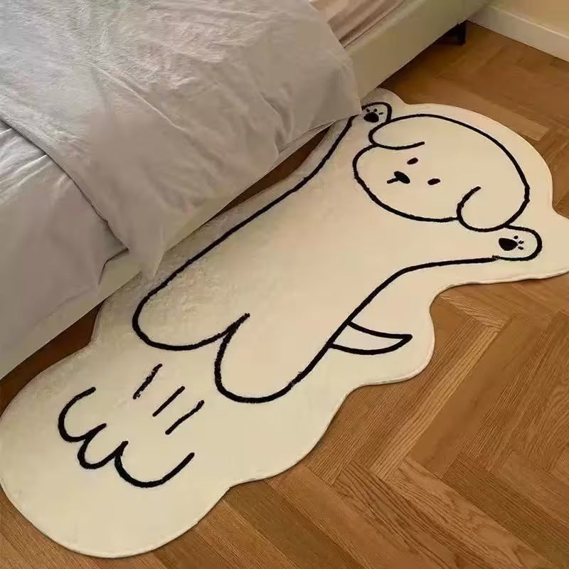 Cartoon Character Shaped Plush Area Rug