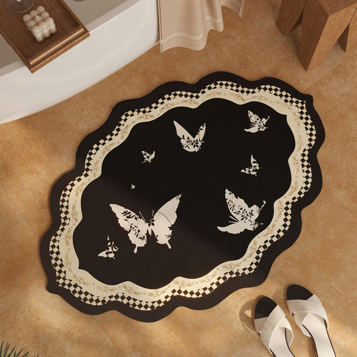 Elegant Vintage Floral Print Area Mat