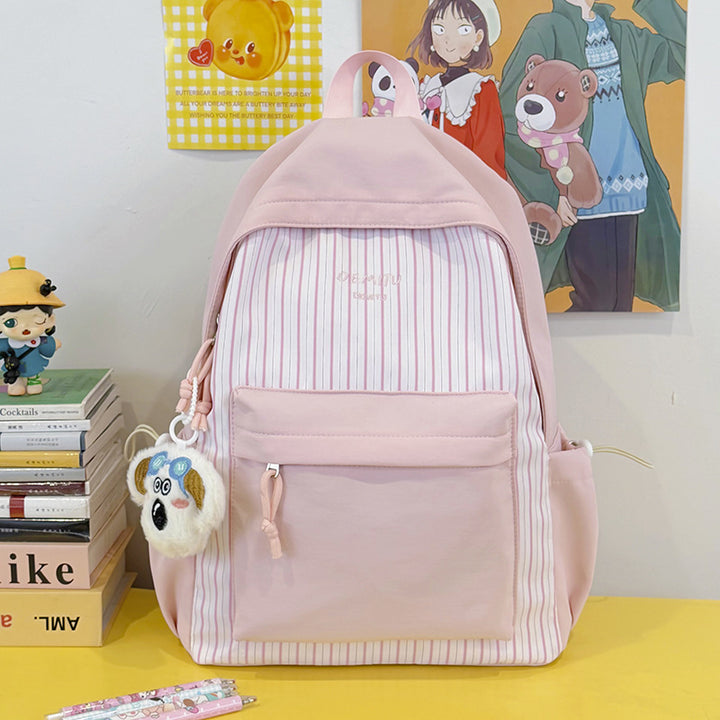 Casual Stripe Patterned Backpack Kalsten