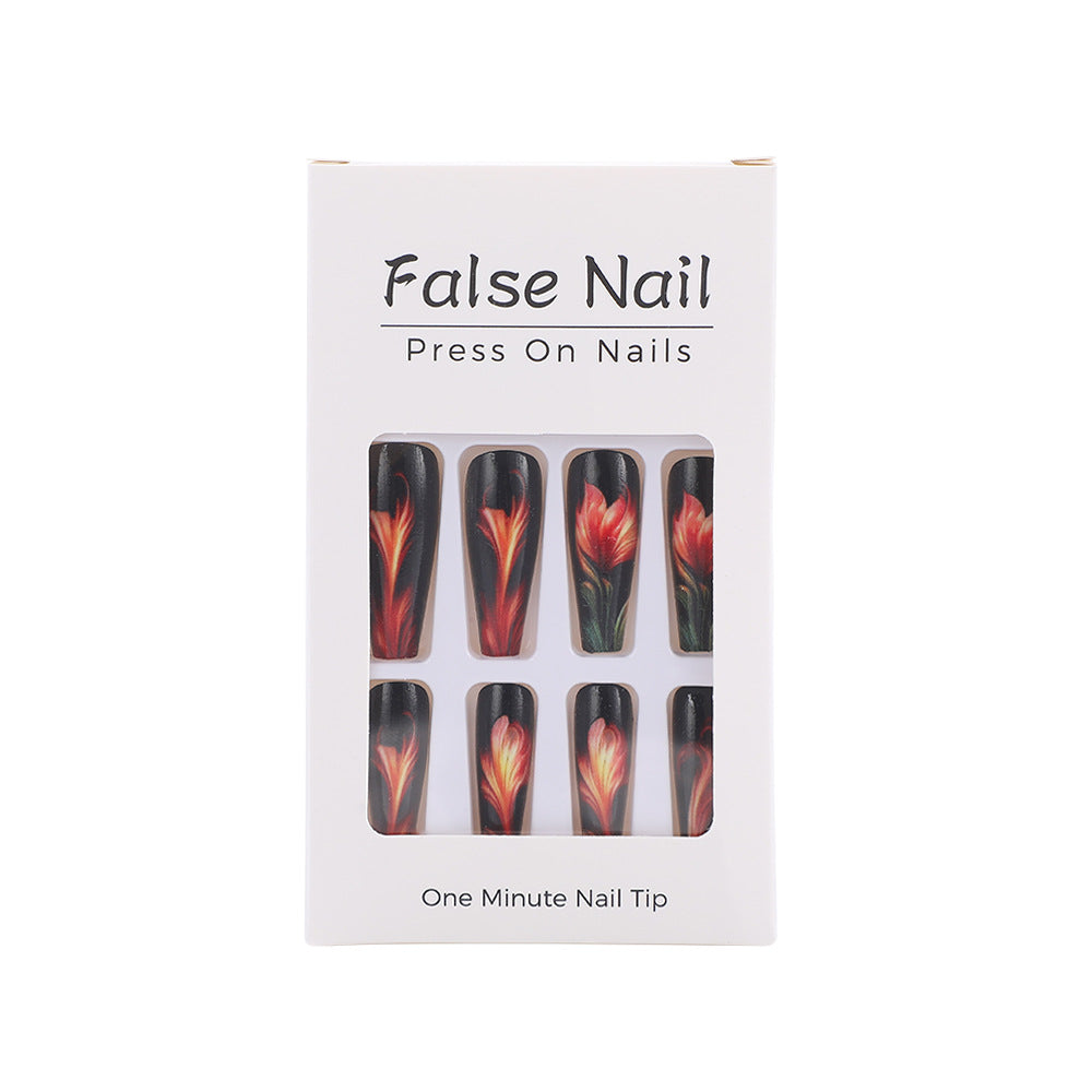 Artificial nails with floral accent Kalsten 1788541978