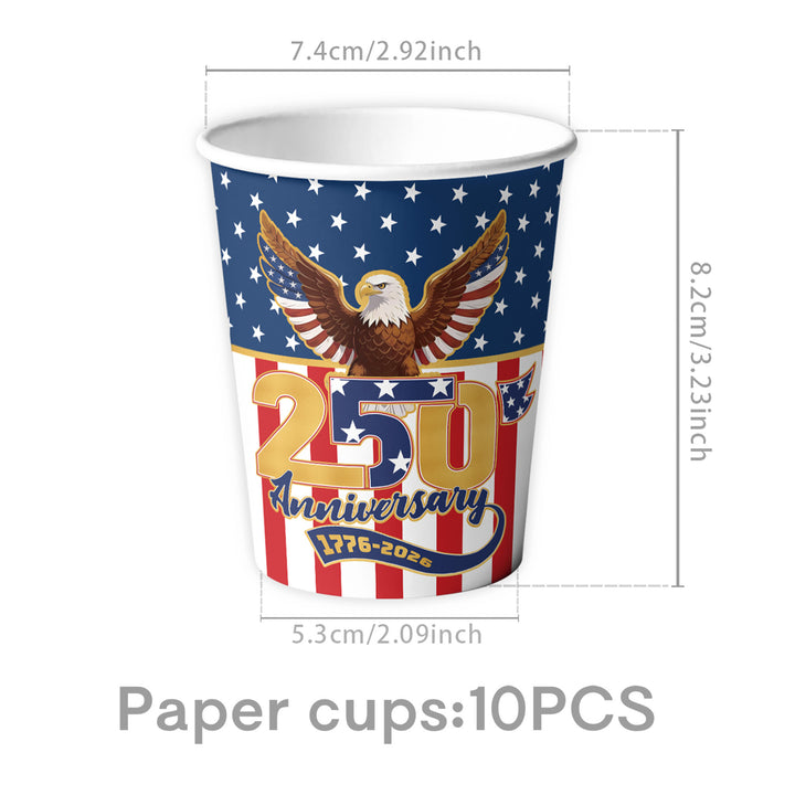 Unisex decorative paper napkins set anniversary motif USA square disposable Kalsten