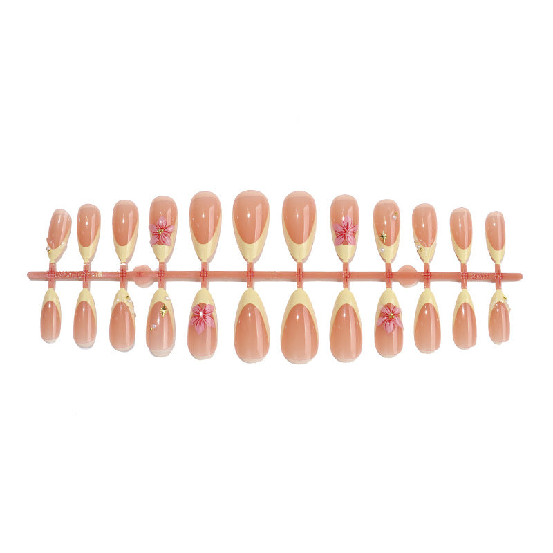 Elegant Floral-Themed Press-On Nail Set Kalsten