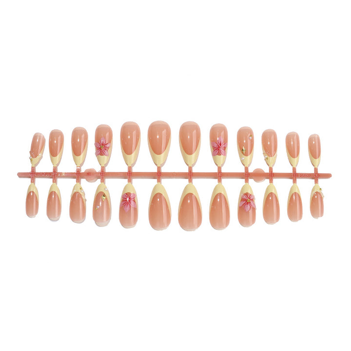 Elegant Floral-Themed Press-On Nail Set Kalsten