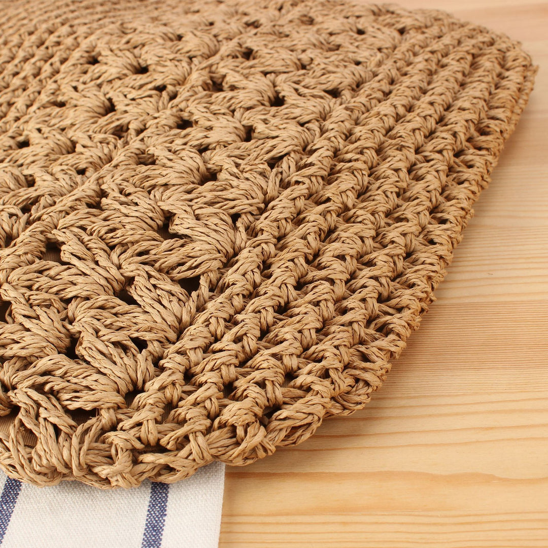 Shoulder bag made of hand-knotted natural material with fringed shoulder strap Kalsten