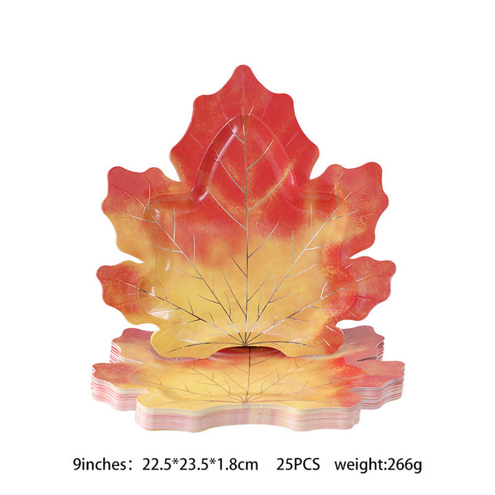 Pumpkin-shaped paper plate for Thanksgiving