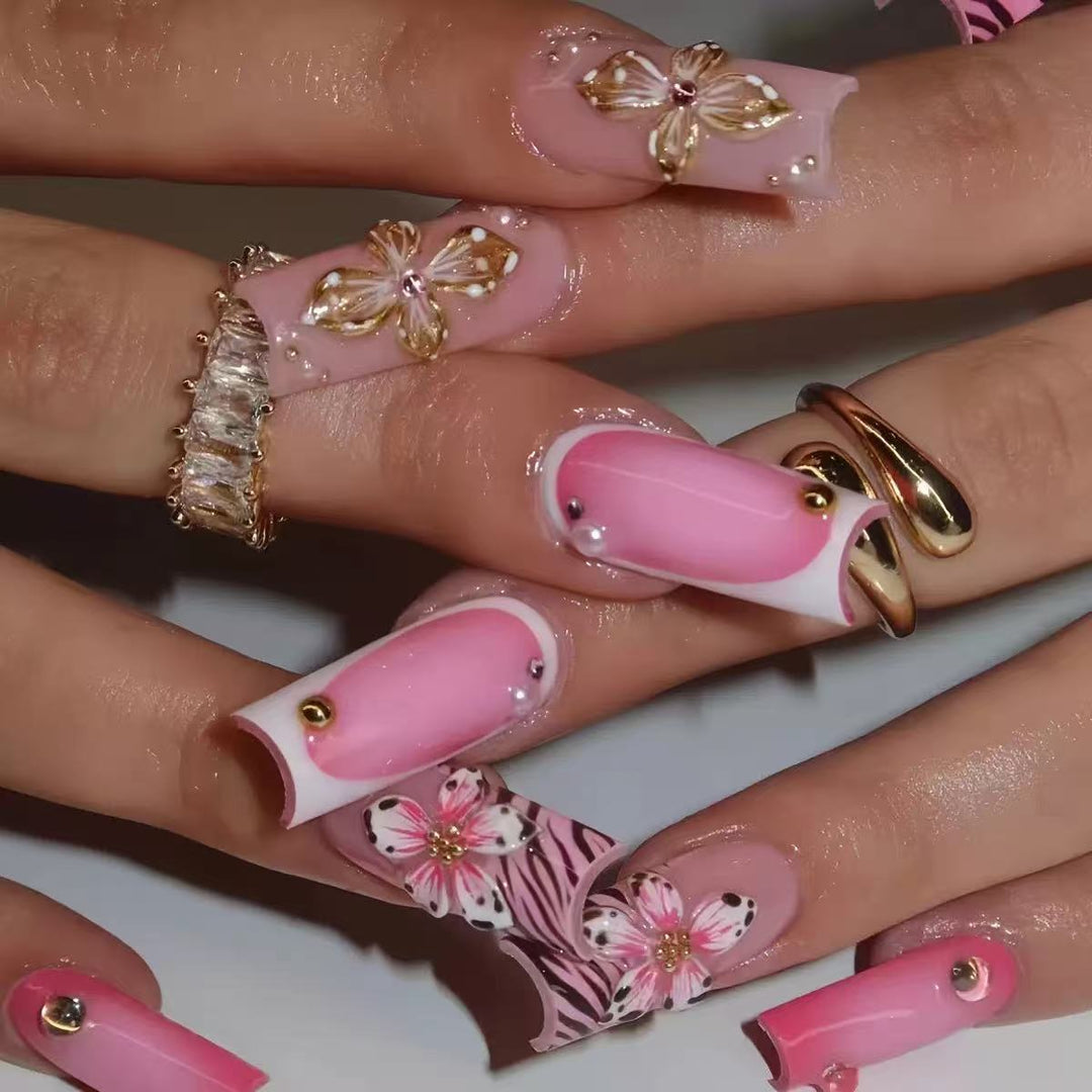 Decorative 3D Floral Nail Art Extensions Kalsten