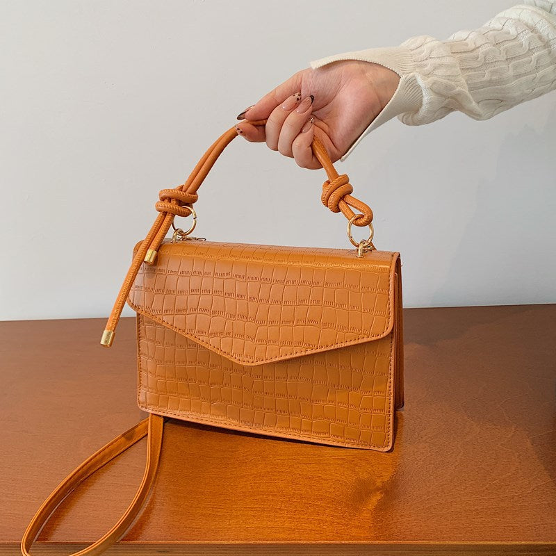 Crocodile-Embossed Handcrafted Crossbody Bag Kalsten