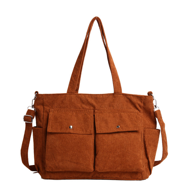 WoSpacious Corduroy Utility Tote Bag Kalsten