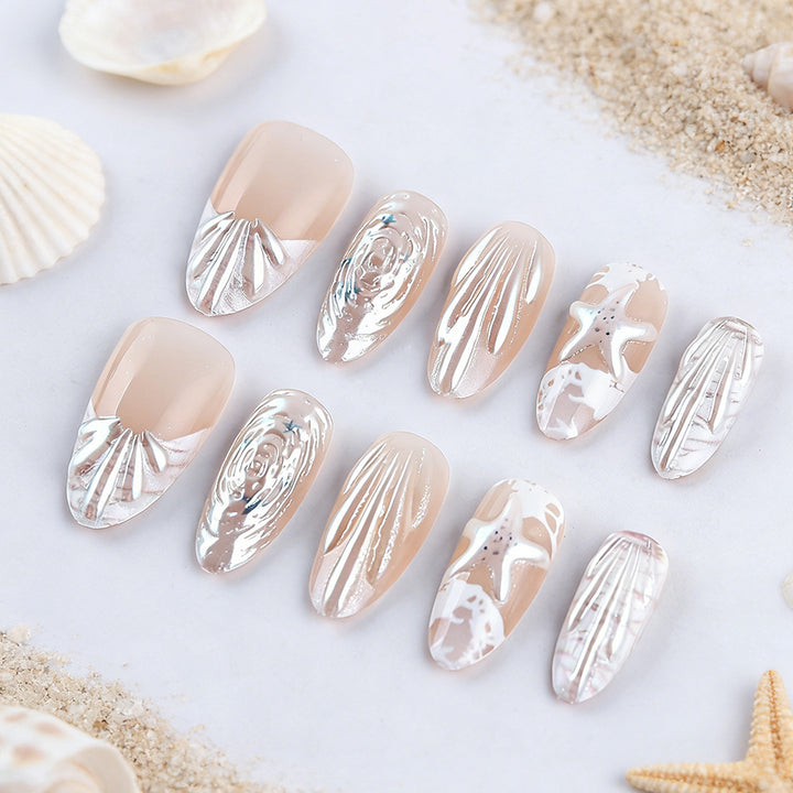 Artistic Ocean-Inspired Gel Nail Design Kalsten
