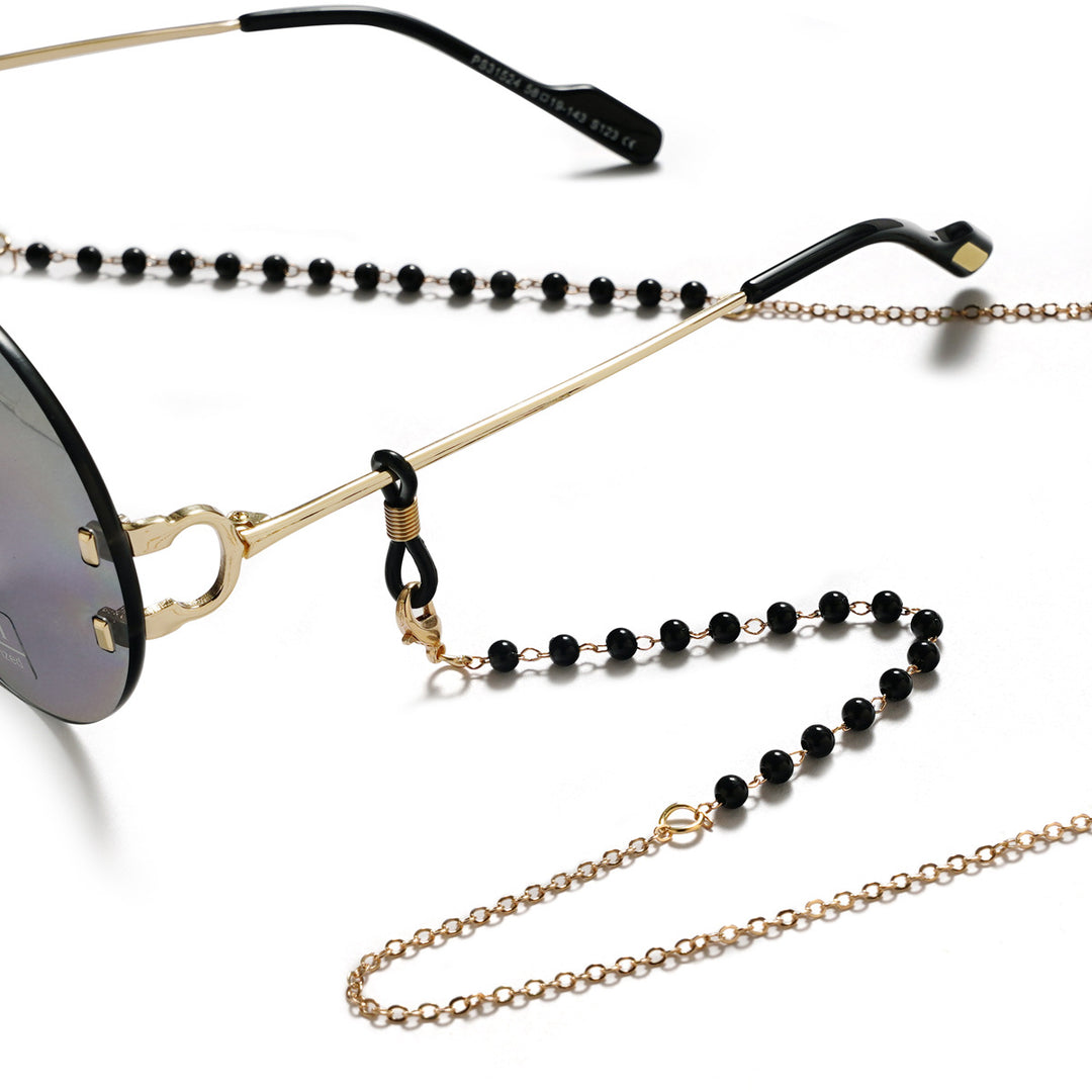 Premium Black Beaded Eyewear Chain Kalsten