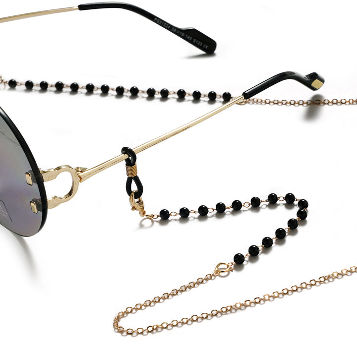 Premium Black Beaded Eyewear Chain Kalsten
