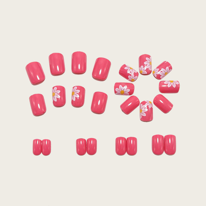 Fake nails with floral design and high-gloss finish Kalsten