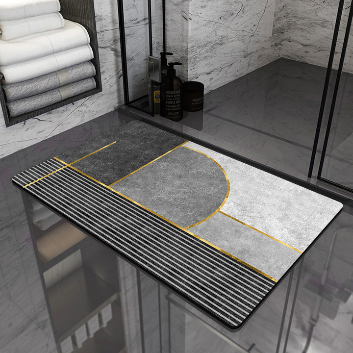 Geometric Pattern Bath Mat