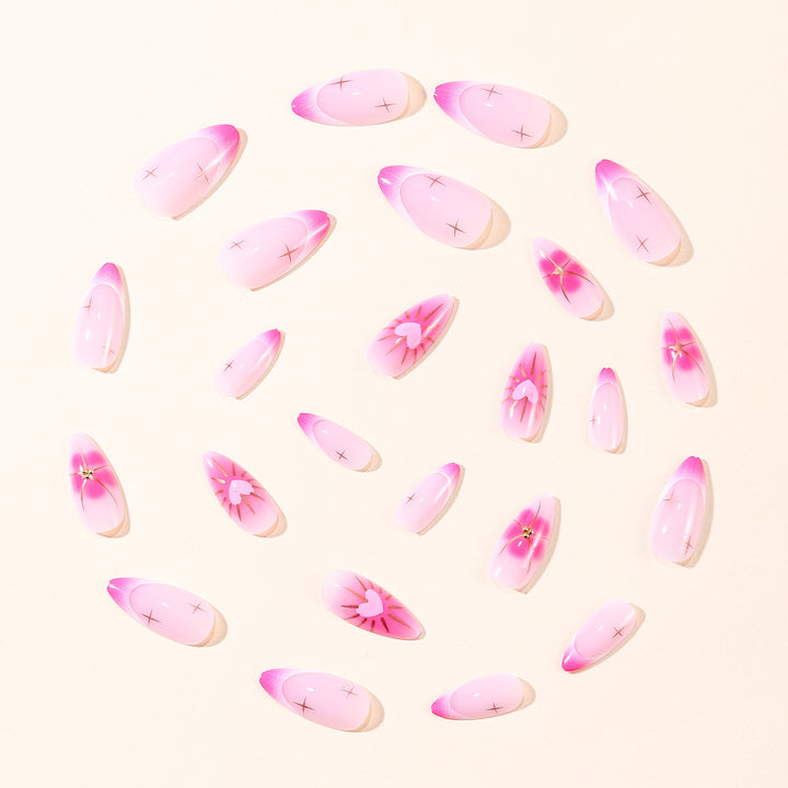 Elegant Stiletto Nail Art with Heart Designs Kalsten