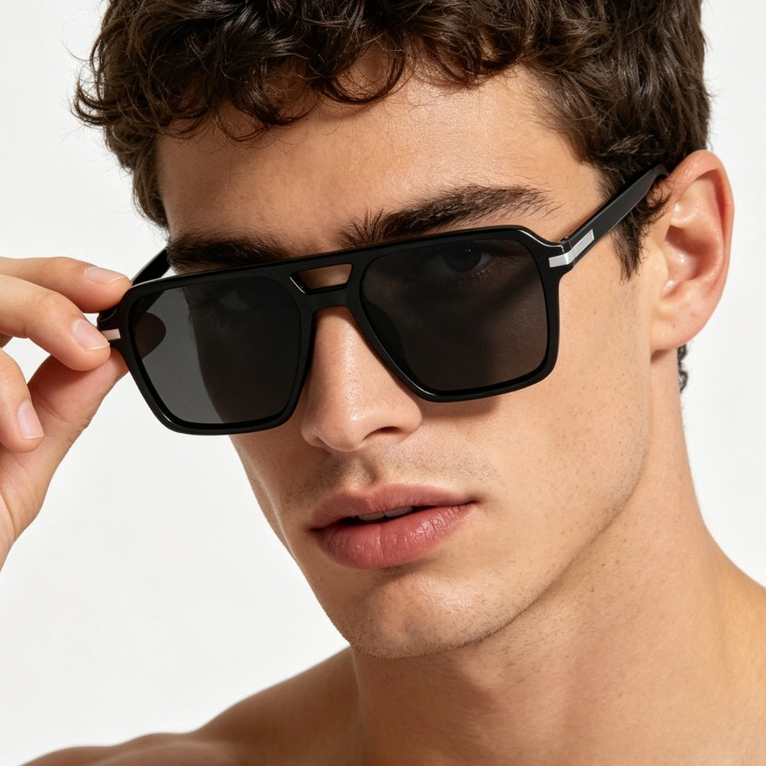 Women square sunglasses with elegant transparent frame Kalsten
