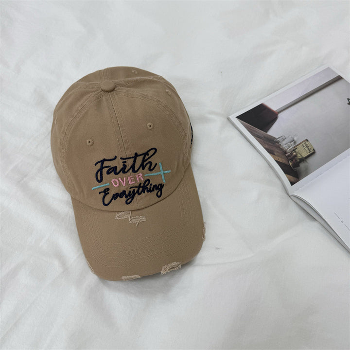 Women's Distressed Embroidered Baseball Cap Kalsten